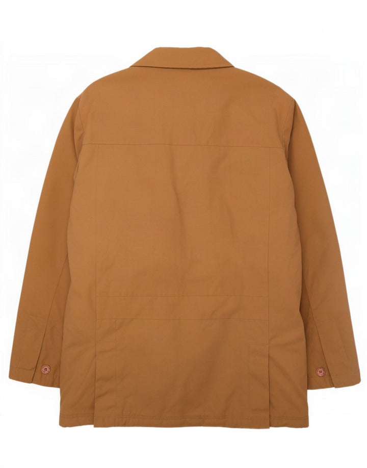 Caterpillar Mens Pea Coat UK 38 Poliéster Bege Médio