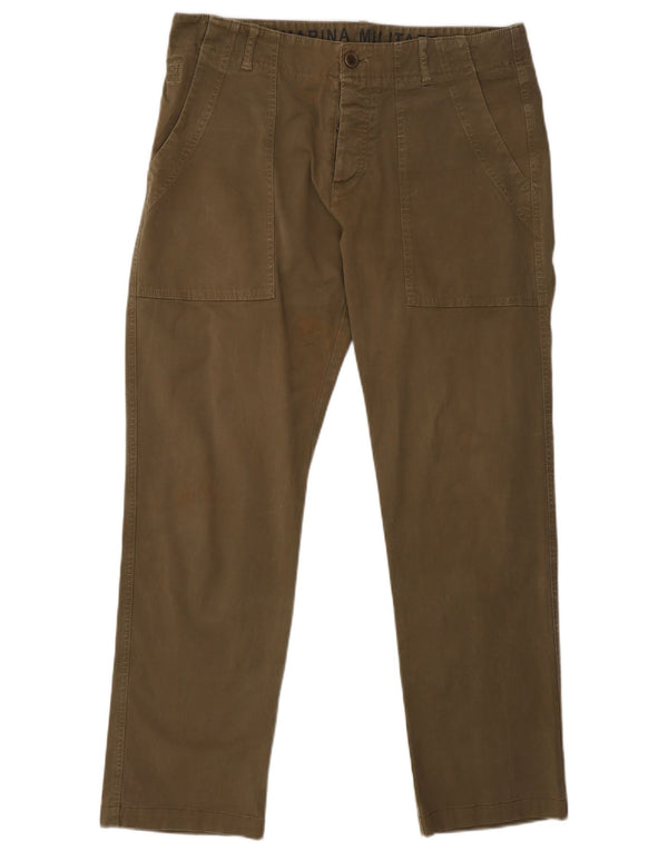 Marina Militare Pantalon cargo slim pour homme IT 48 Medium W30 L29 Kaki Coton
