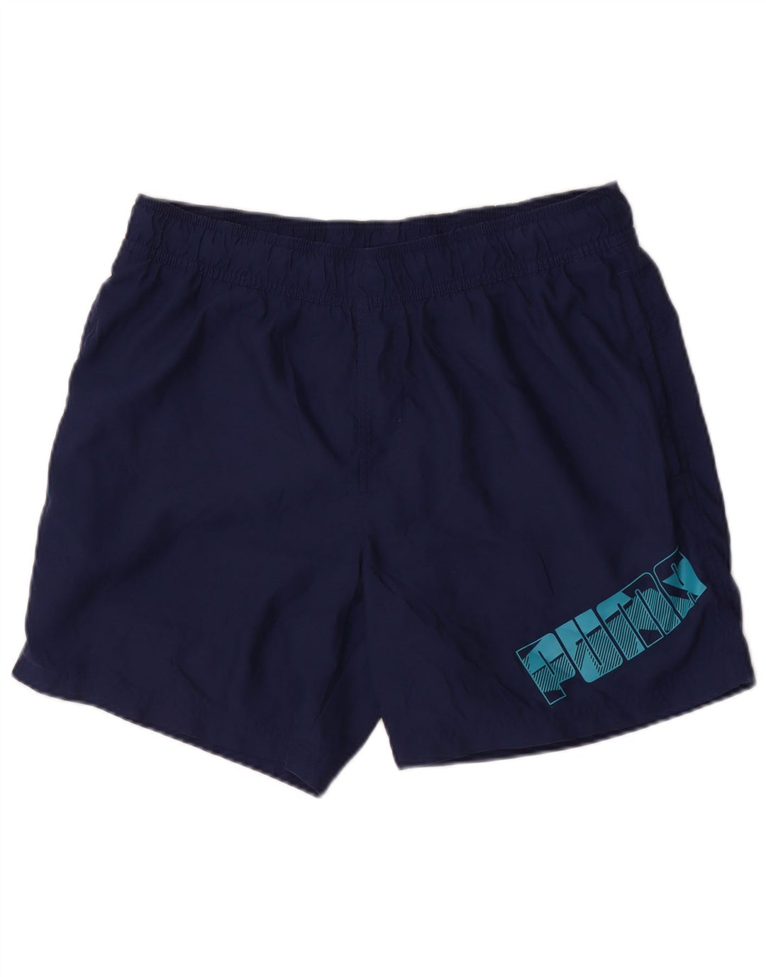 Puma Mens Graphic Sport Shorts Large  Navy Blue Polyester