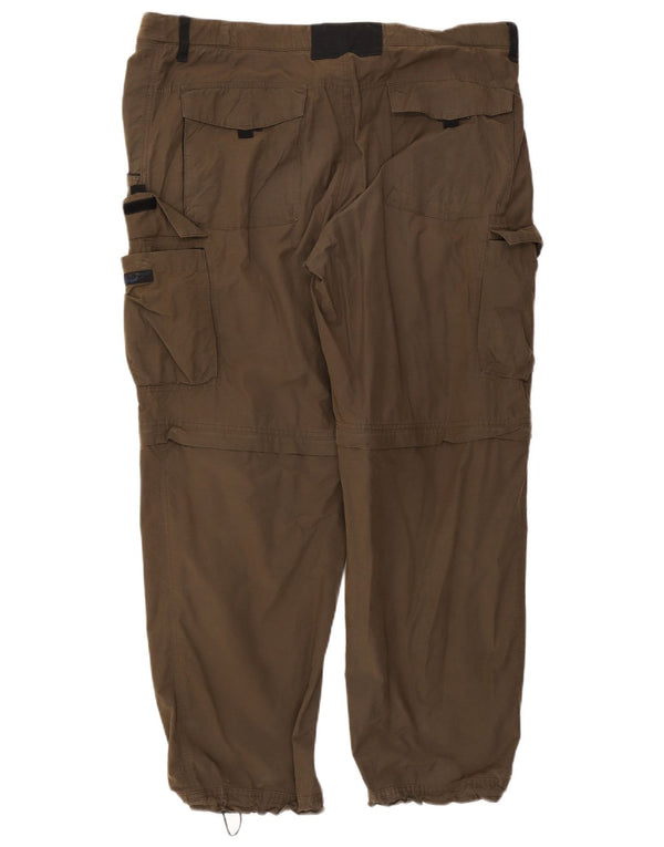 Marks & Spencer Herre Active Regular Fit Cargo Bukser W42 L31 Khaki Cotton