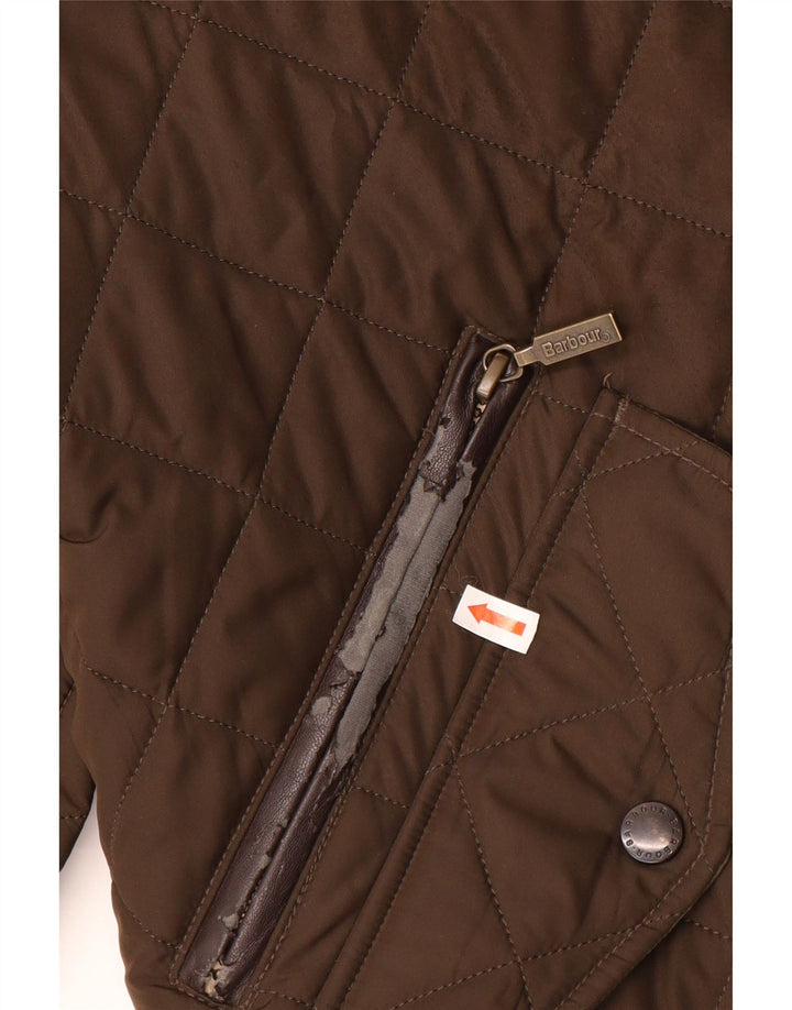 BARBOUR Mens Quilted Jacket UK 42 XL Brown Polyester