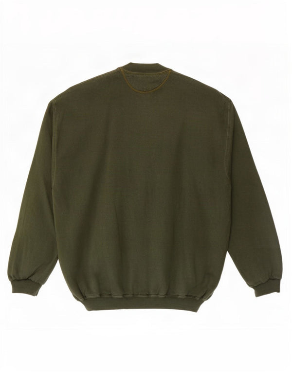 Maglione cardigan da uomo Rifle XL in cotone kaki