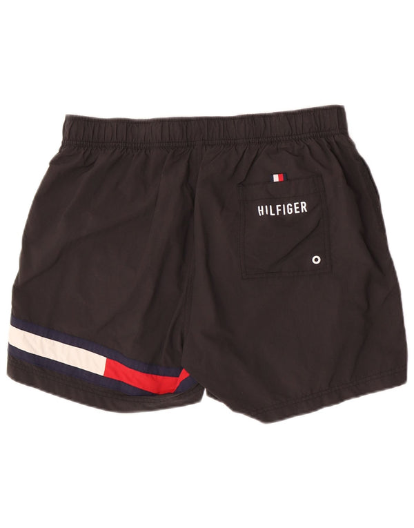 Tommy Hilfiger Mens Graphic Swimming Shorts Large Black Colourblock