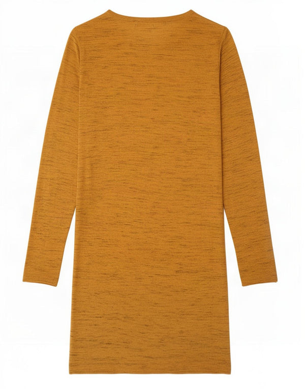 Abito maglione a maniche lunghe da donna Zara UK 10 Piccolo poliestere chiazzato giallo