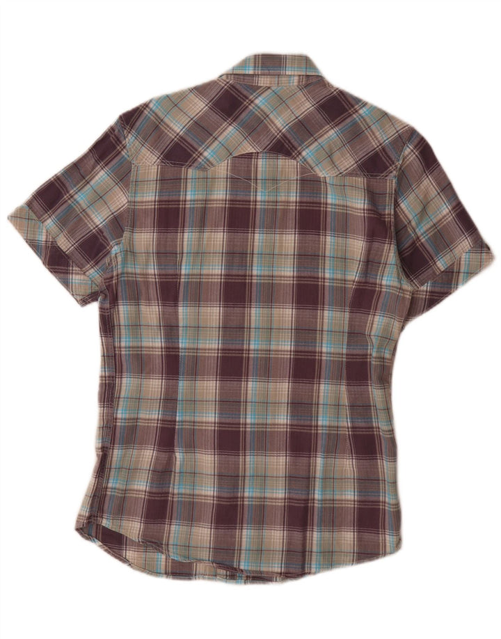 Camisa Levi's Hombre De Manga Corta De Algodón Con Cuadros Multicolores