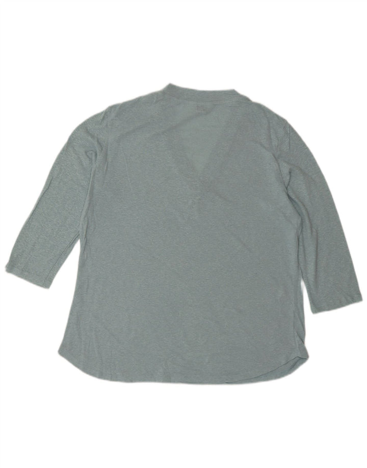 ORVIS Womens Oversized Top 3/4 Sleeve UK 10 Small Blue