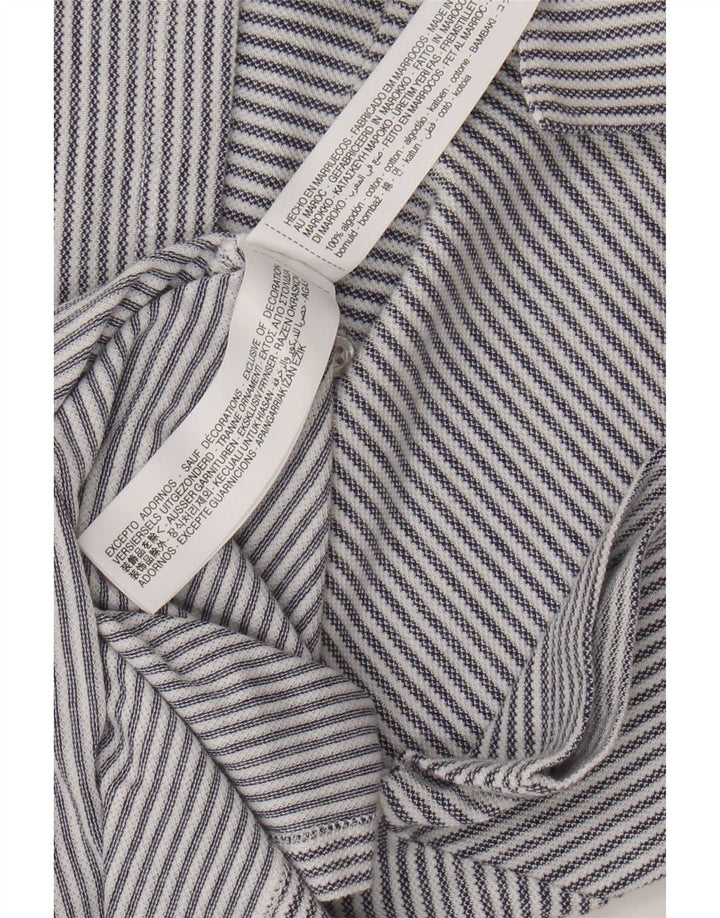 Massimo Dutti Polo Homme Bleu Moyen En Coton À Fines Rayures