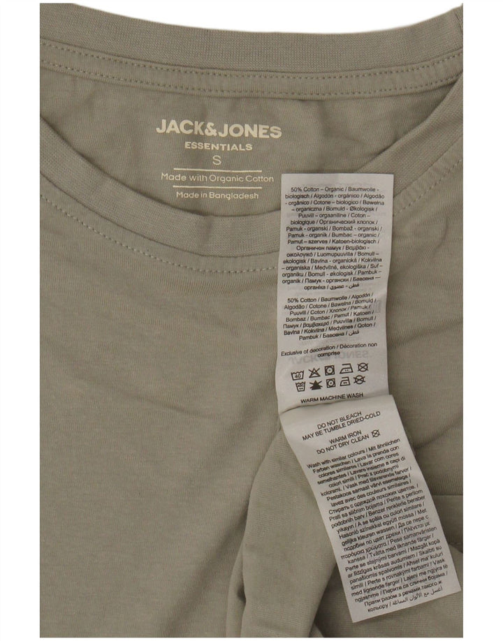JACK & JONES Mens T-Shirt Top Small Green Cotton