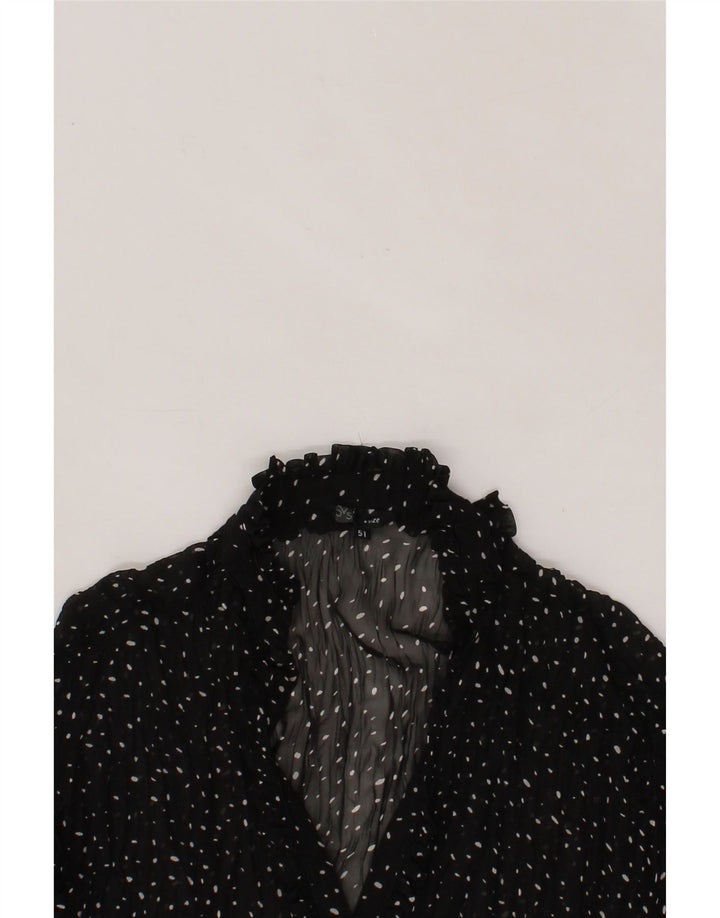OVS Womens See Through Shirt Blouse IT 51 2XL Black Spotted Vintage OVS and Second-Hand OVS from Messina Hembry 