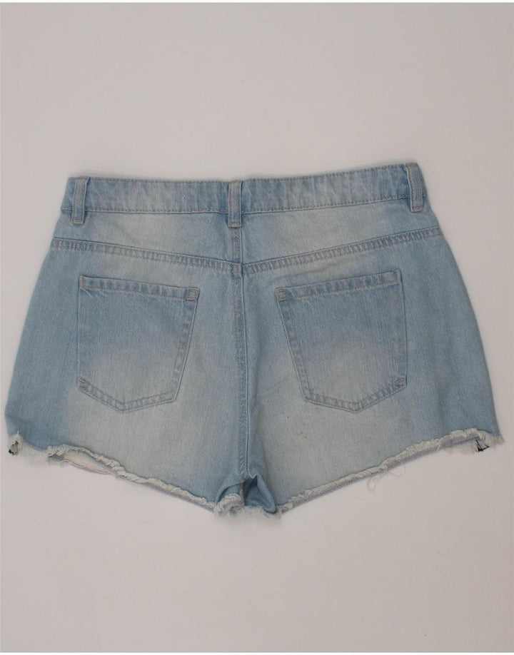 BENETTON Womens Distressed Denim Hot Pants W26 Small  Blue Vintage Benetton and Second-Hand Benetton from Messina Hembry 