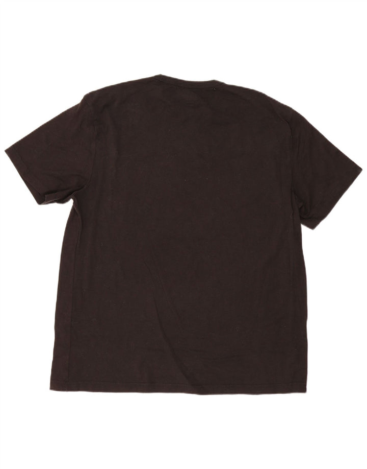 Lee Herre T-Shirt Top XL Sort Stribet Bomuld