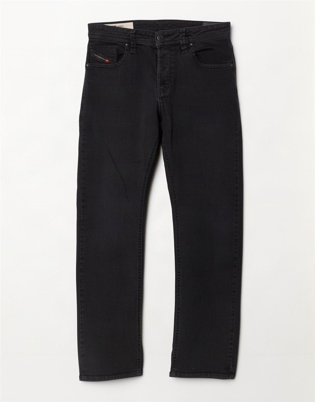 Diesel Mens Straight Jeans W34 L31 Black Cotton