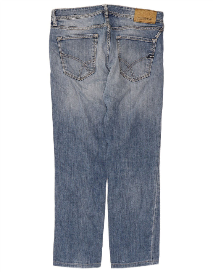 Gas Womens Straight Jeans W33 L27 Blue Cotton