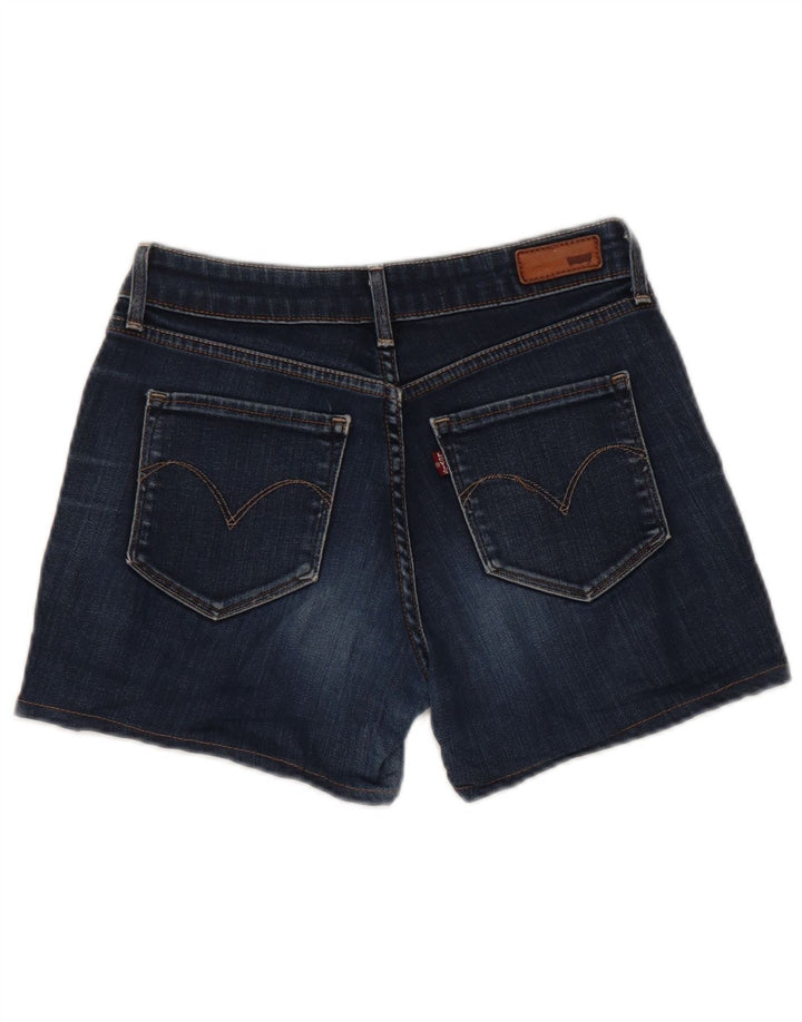 Levi's Womens Bold Curve Denim Shorts W28 Medium Navy Blue Cotton