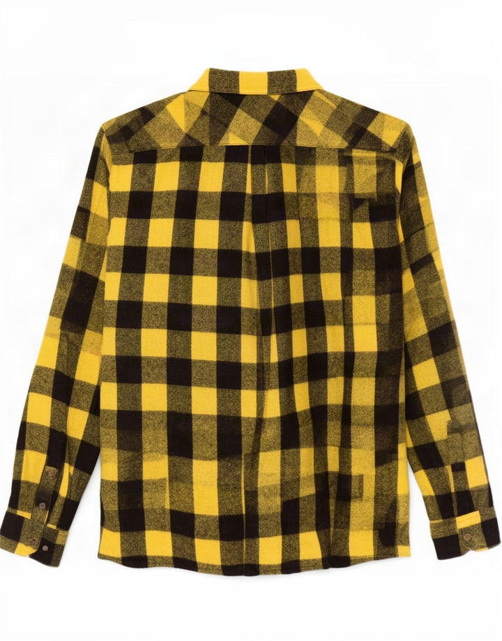 Azzurra Herre Flanellskjorte Medium Gul Gingham Wool