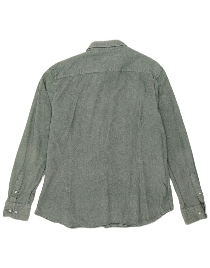 MASSIMO DUTTI Mens Shirt XL Green Cotton