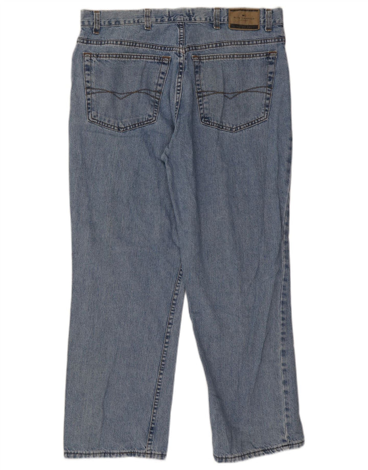 Мужские прямые джинсы Marks & Spencer W38 L29 синие, хлопок