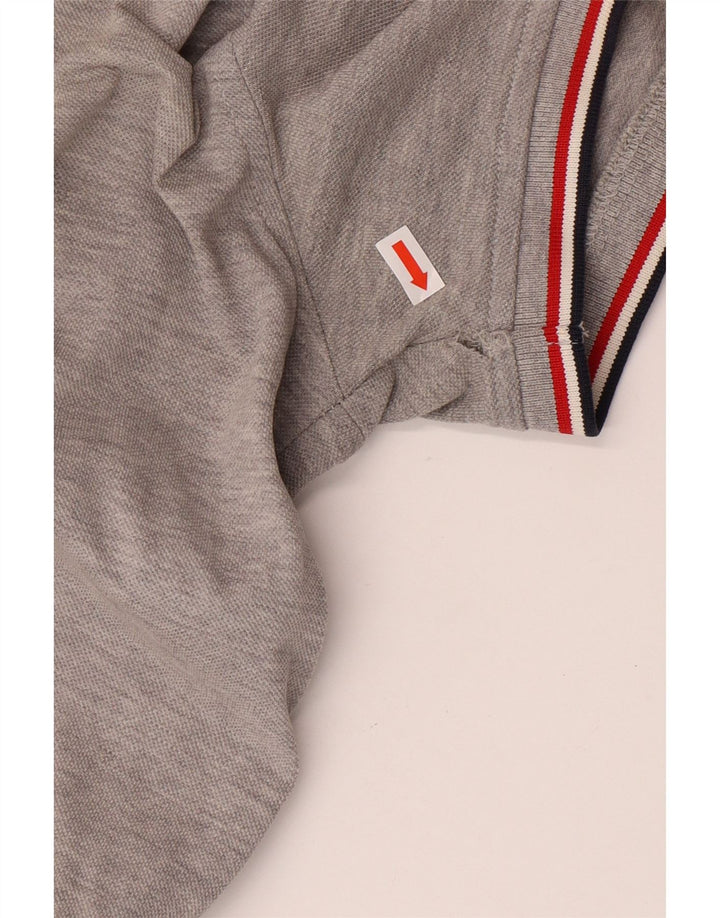 TOMMY HILFIGER Mens Slim Fit Polo Shirt Medium Grey Cotton