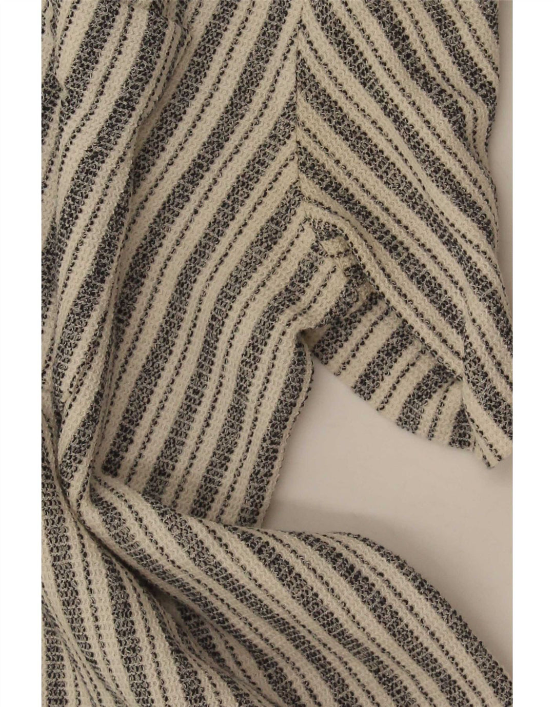 Zara Mens Short Sleeve Relaxed Fit Shirt Large Grey Striped