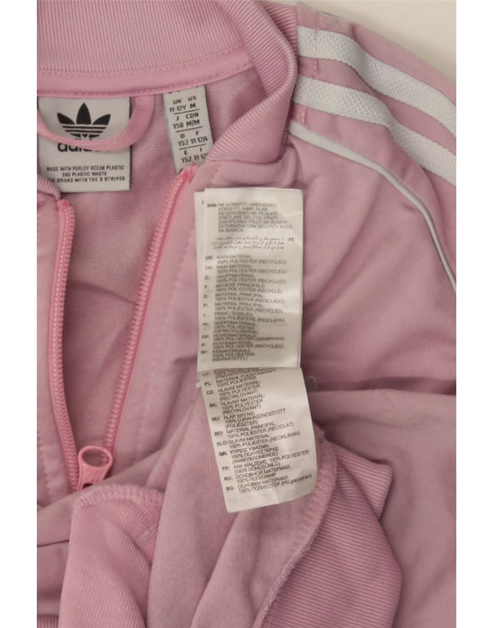 Adidas Pige Træningsdragt Topjakke 11-12 År Pink Polyester