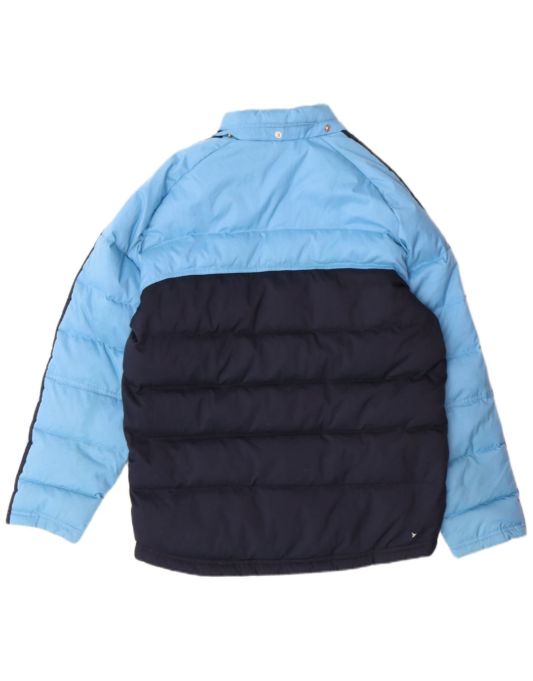 ADIDAS Boys Padded Jacket 13-14 Years Blue Colourblock Polyester