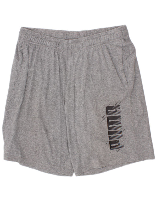 Puma Boys Graphic Sport Shorts 13–14 Jahre grau gefleckte Baumwolle