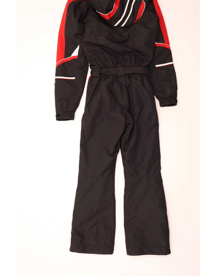 Brugi Mens Graphic Hooded Ski Jumpsuit Medium  Black Colourblock Polyamide