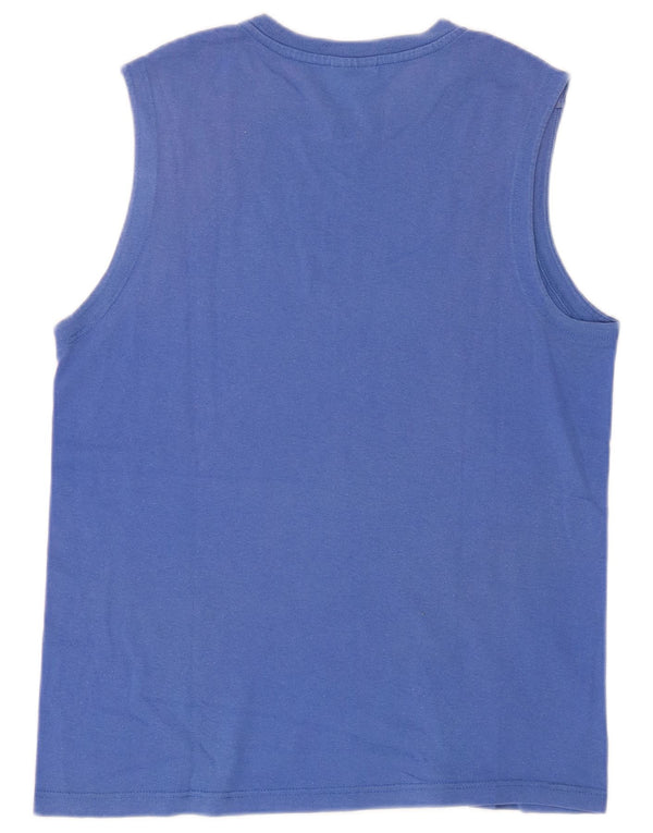 Champion Camiseta Sin Mangas Para Hombre Algodón Azul Medio
