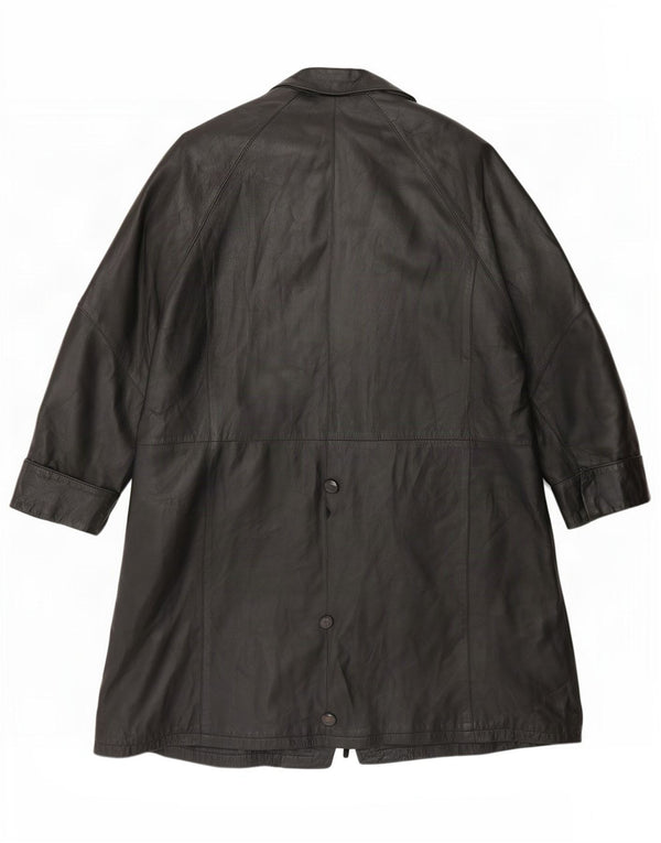 Casaco de couro feminino Douglas UK 16 grande preto