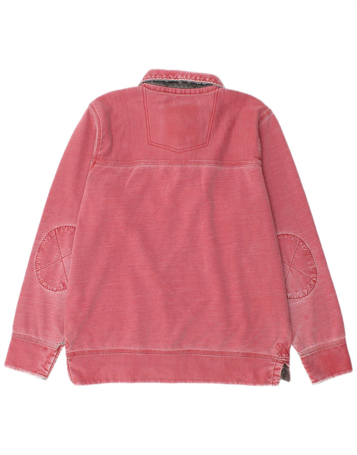 Fat Face Herren-Sweatshirt mit Rollkragen, Mittelrot, Baumwolle