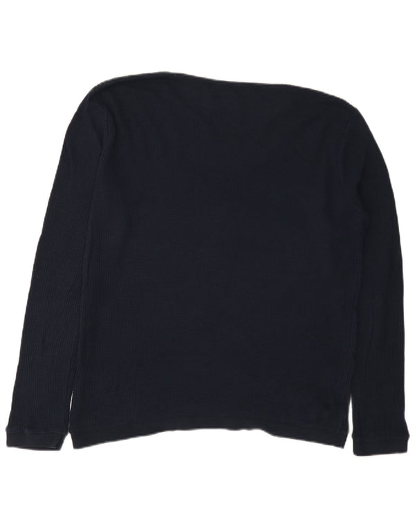 Męski sweter z dekoltem w łódkę Zara, średni granatowy