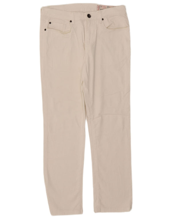Vaqueros rectos para mujer Rifle W34 L28 Algodón blanco