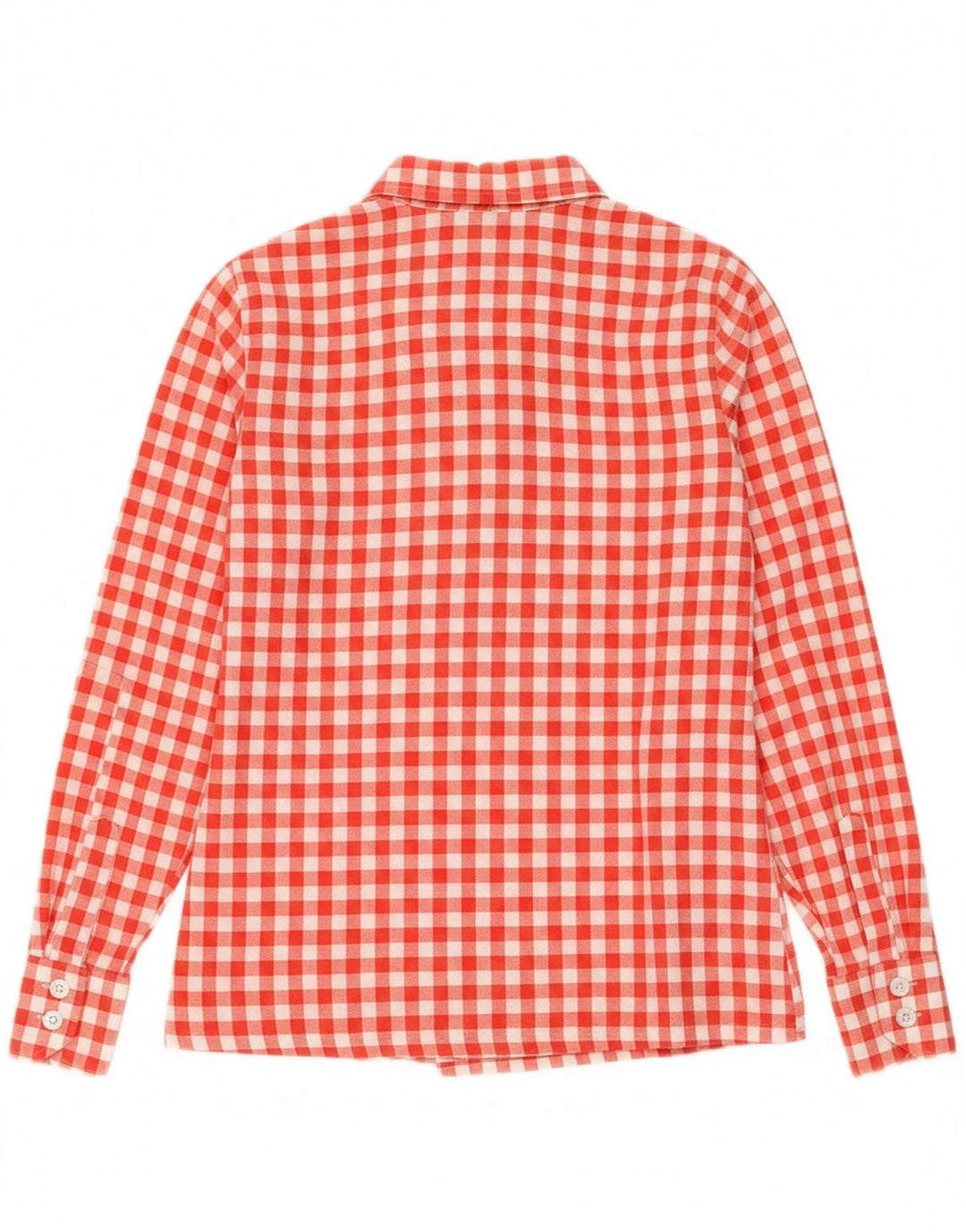 SCALA Womens Shirt UK 10 Small Red Gingham Cotton
