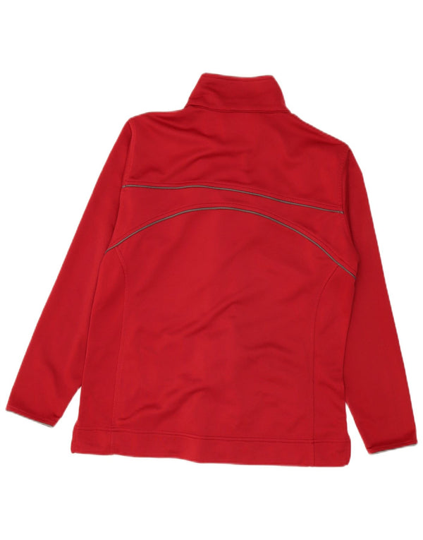 Asics Damen-Trainingsanzug mit normaler Passform, Top-Jacke, UK 16, Größe L, Rot, Polyester
