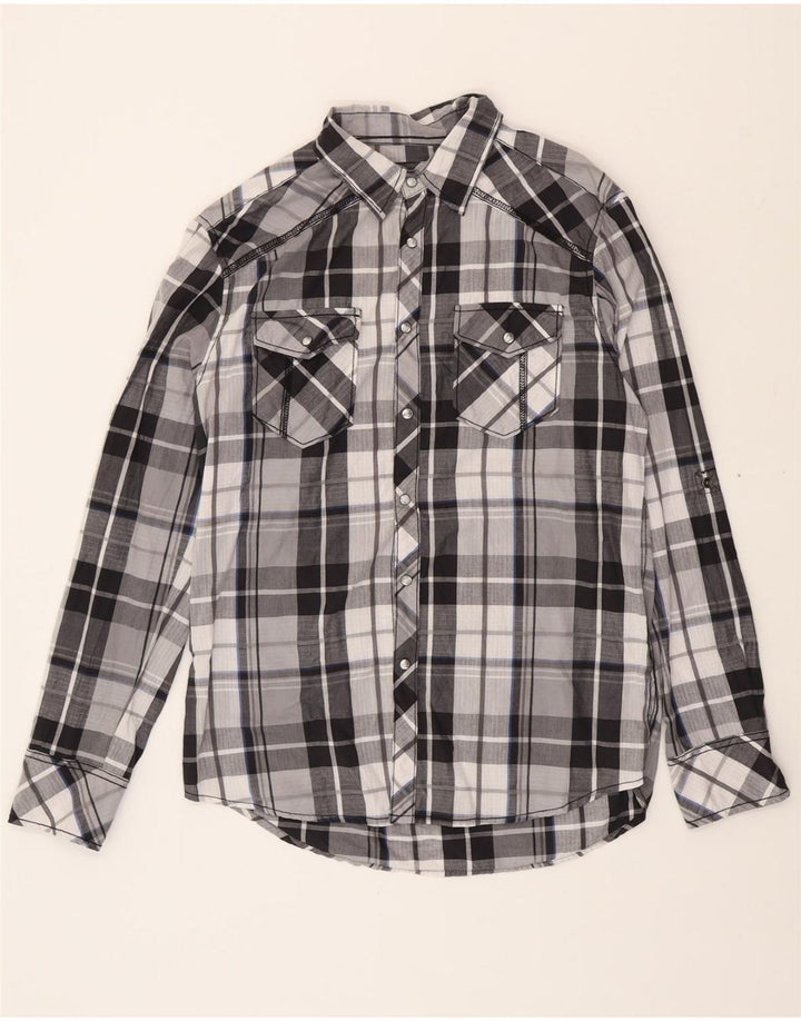BKE Mens Shirt Medium Black Check Cotton Vintage BKE and Second-Hand BKE from Messina Hembry 