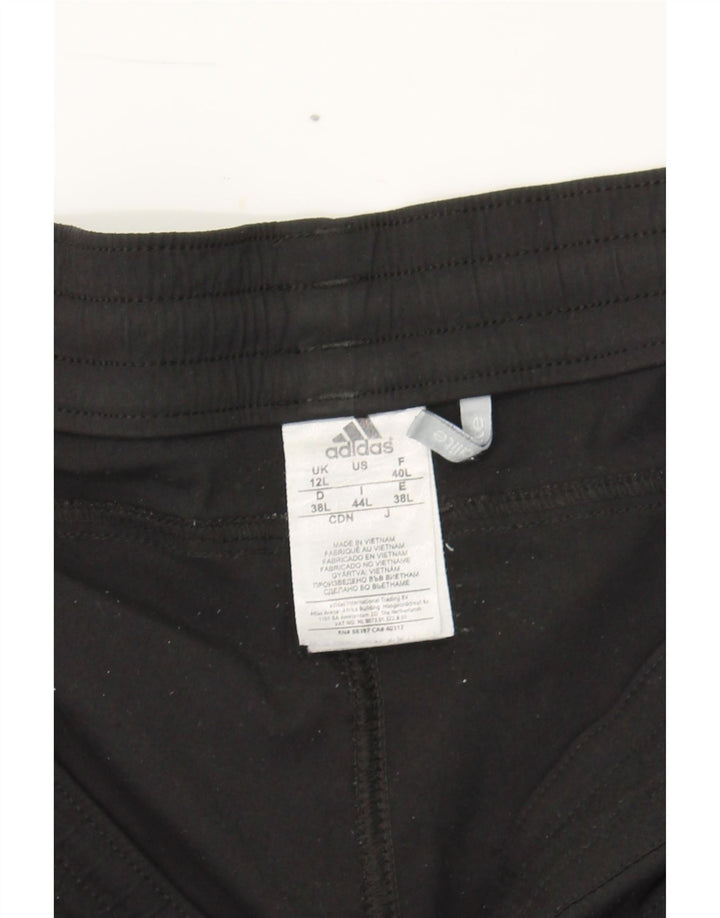 ADIDAS Womens Tracksuit Trousers UK 12 Medium Black Nylon Vintage Adidas and Second-Hand Adidas from Messina Hembry 
