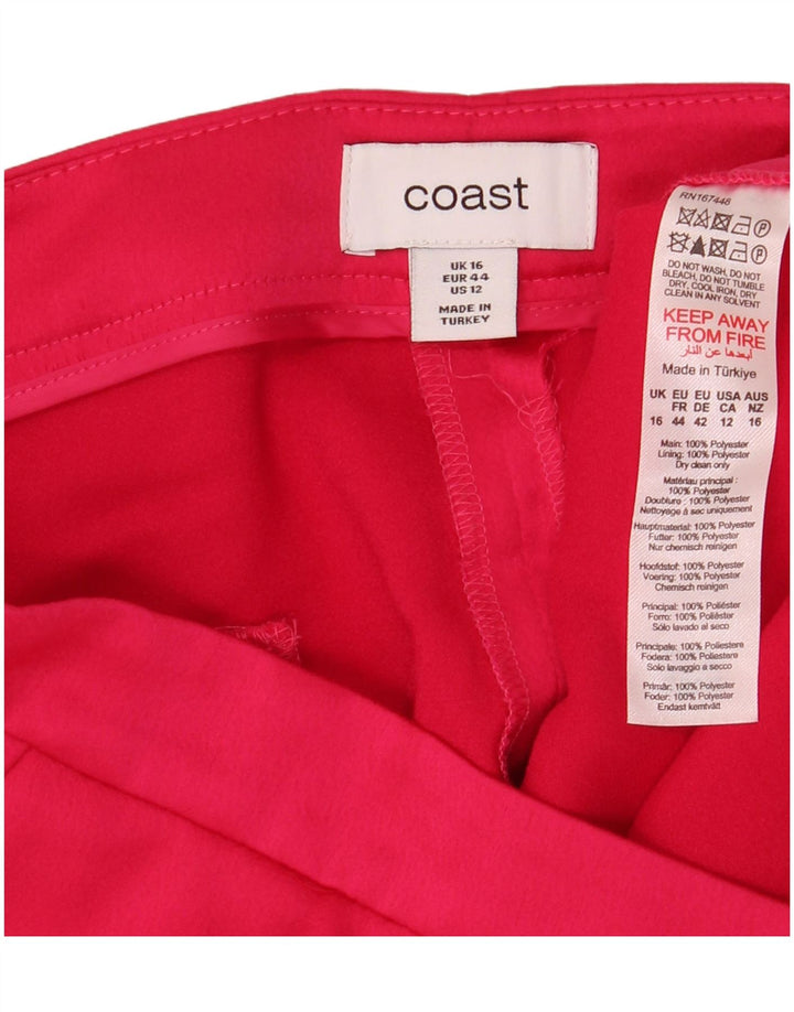 Coast Dame Bootcut Chino Bukser UK 16 Large W36 L32 Pink Polyester
