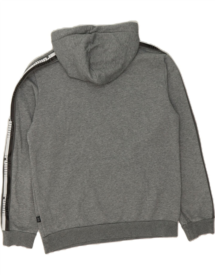 PUMA Mens Graphic Hoodie Jumper Small Grey Cotton Vintage Puma and Second-Hand Puma from Messina Hembry 