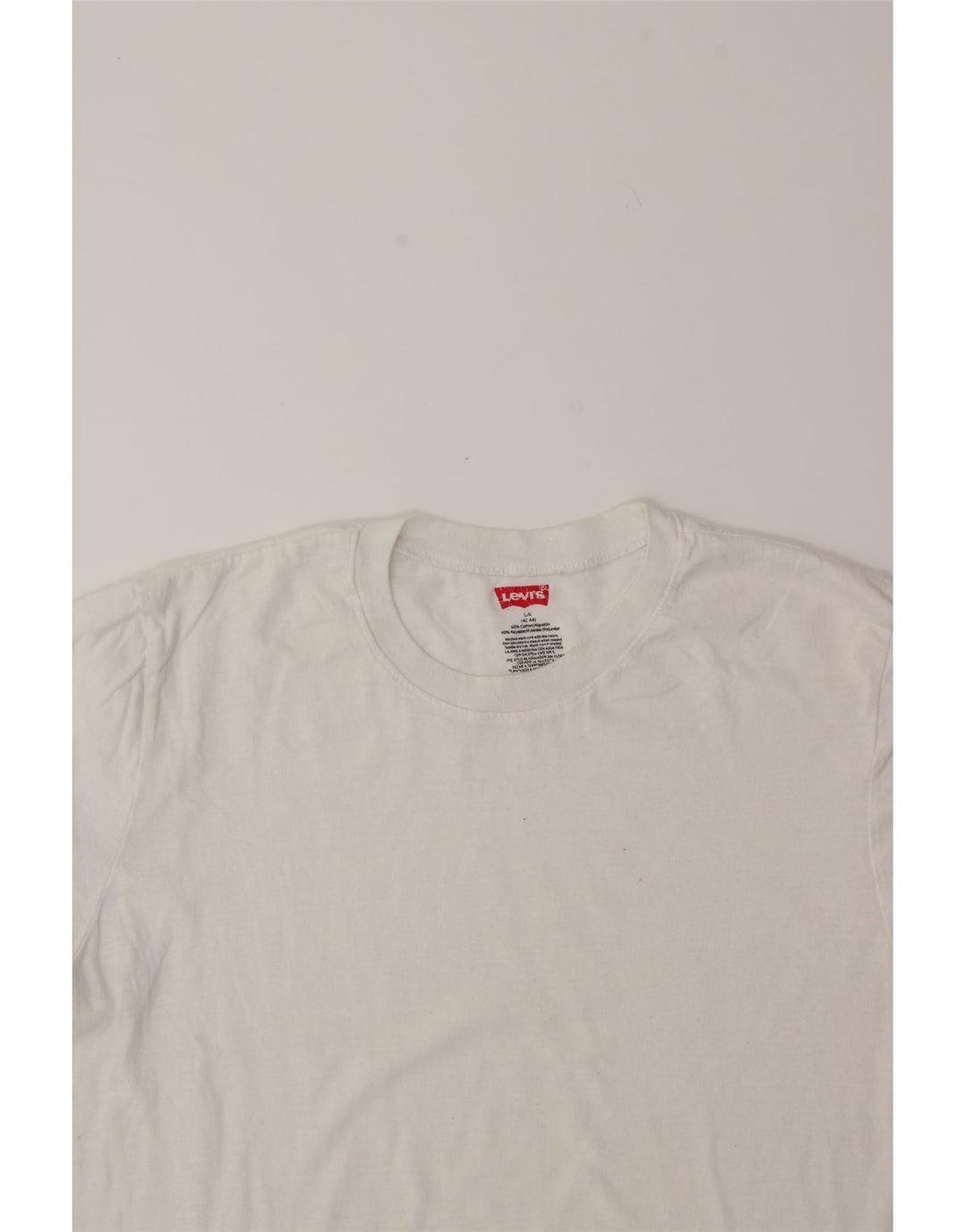 LEVI'S Womens T-Shirt Top UK 16 Large White Cotton Vintage Levi's and Second-Hand Levi's from Messina Hembry 