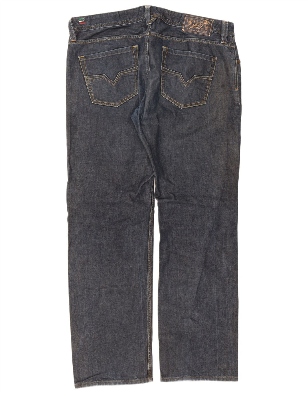 Diesel Mens Larkee Regular Straight Jeans W38 L32 Blue Cotton