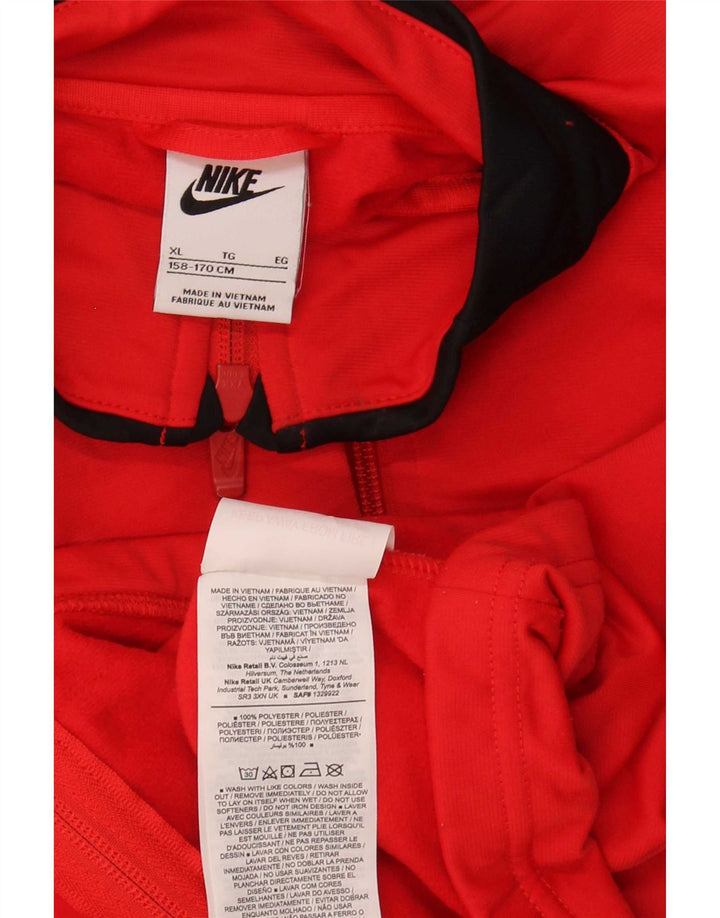 Giacca da tuta Nike da ragazzo, 13-14 anni, XL, in poliestere color block rosso