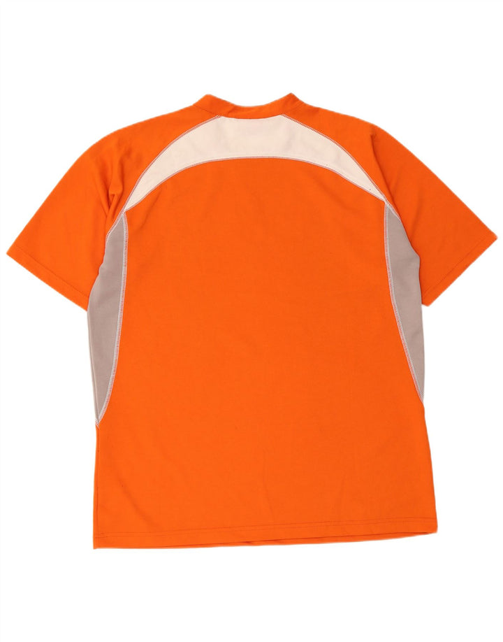 Sergio Tacchini Mens Graphic T-Shirt Top XL Orange Colourblock Polyester