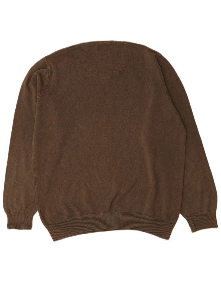 Marks & Spencer Herre Blue Harbor Crew Neck trøje Sweater Large Brown