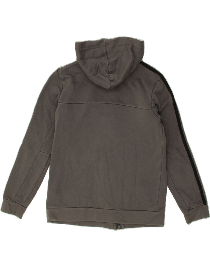 ADIDAS Boys Zip Hoodie Sweater 11-12 Years Grey Cotton Vintage Adidas and Second-Hand Adidas from Messina Hembry 