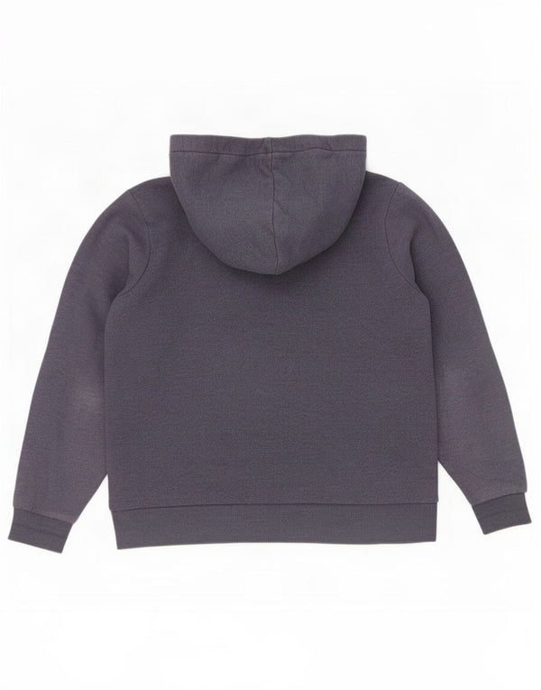 Maglione con cappuccio e zip grafica da donna Weird Fish UK 14 Grande cotone blu navy