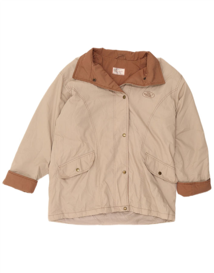 Woodpecker Womens Windbreaker Jacket UK 10/12 Small Beige Colourblock