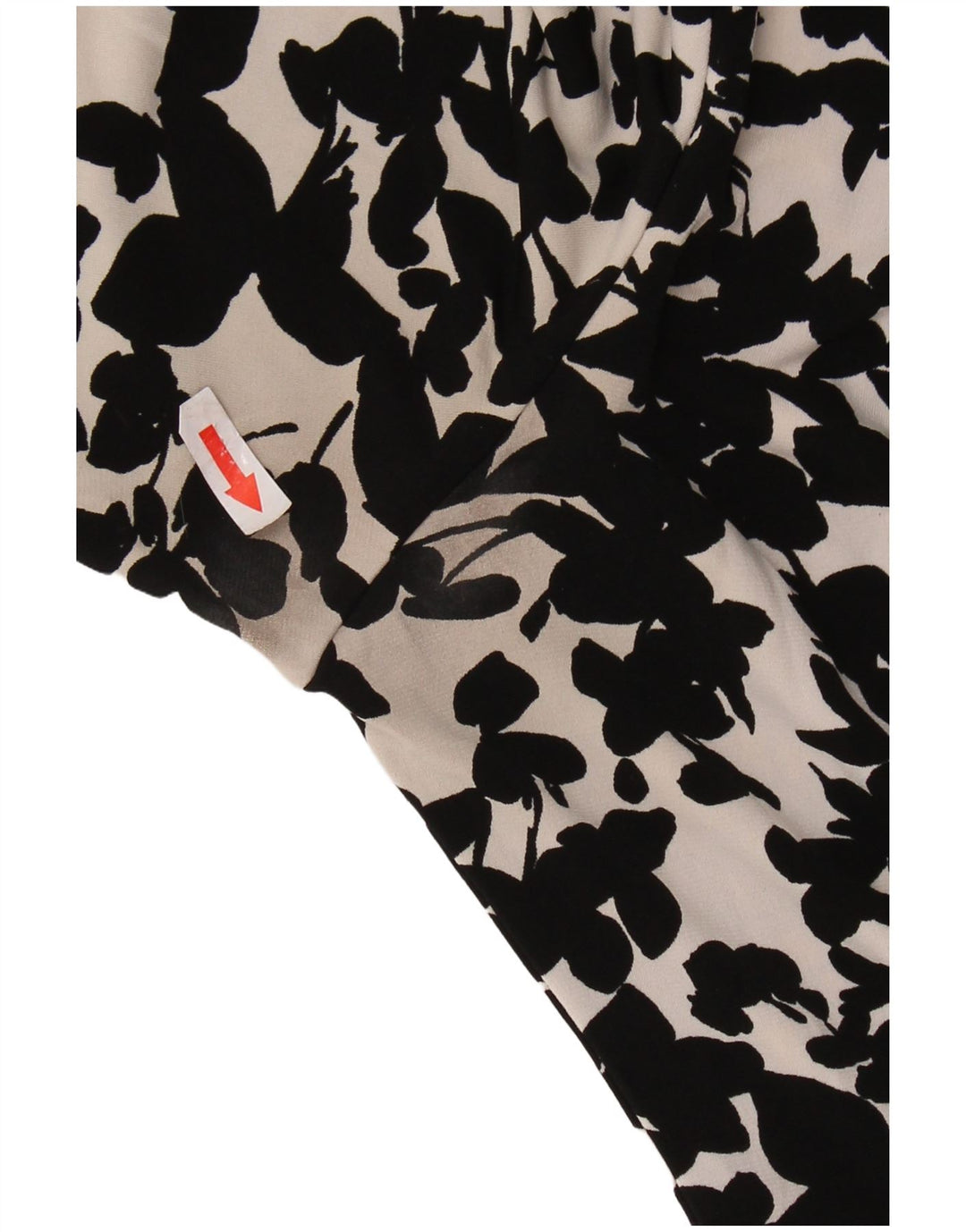 MARKS & SPENCER Camicetta da donna Top UK 16 Grande poliestere floreale nero