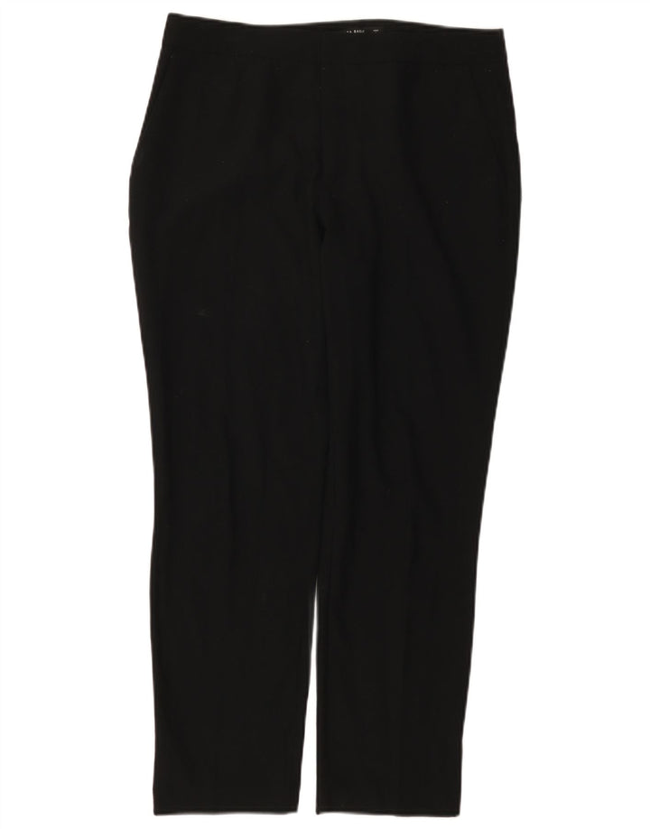 ZARA Womens Straight Suit Trousers EU 38 Small W28 L26 Black Polyester