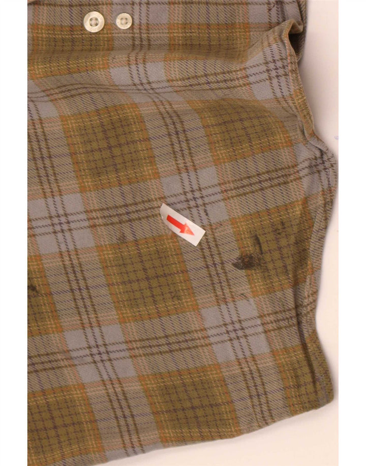 Barbour Herre Flanelskjorte Stor Khaki Ternet Bomuld