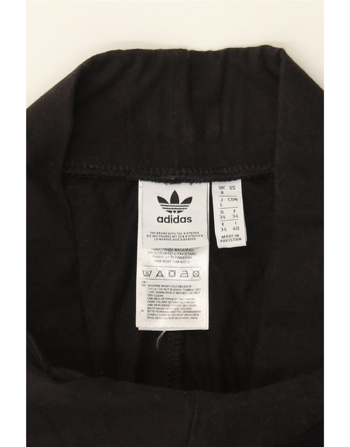 ADIDAS Womens Leggings UK 8 Small Black Cotton Vintage Adidas and Second-Hand Adidas from Messina Hembry 